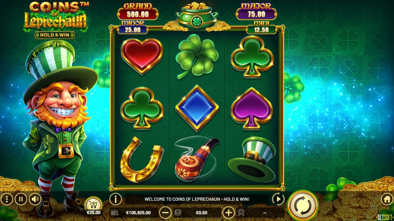 BetSoft Coins of Leprechaun Screenshot