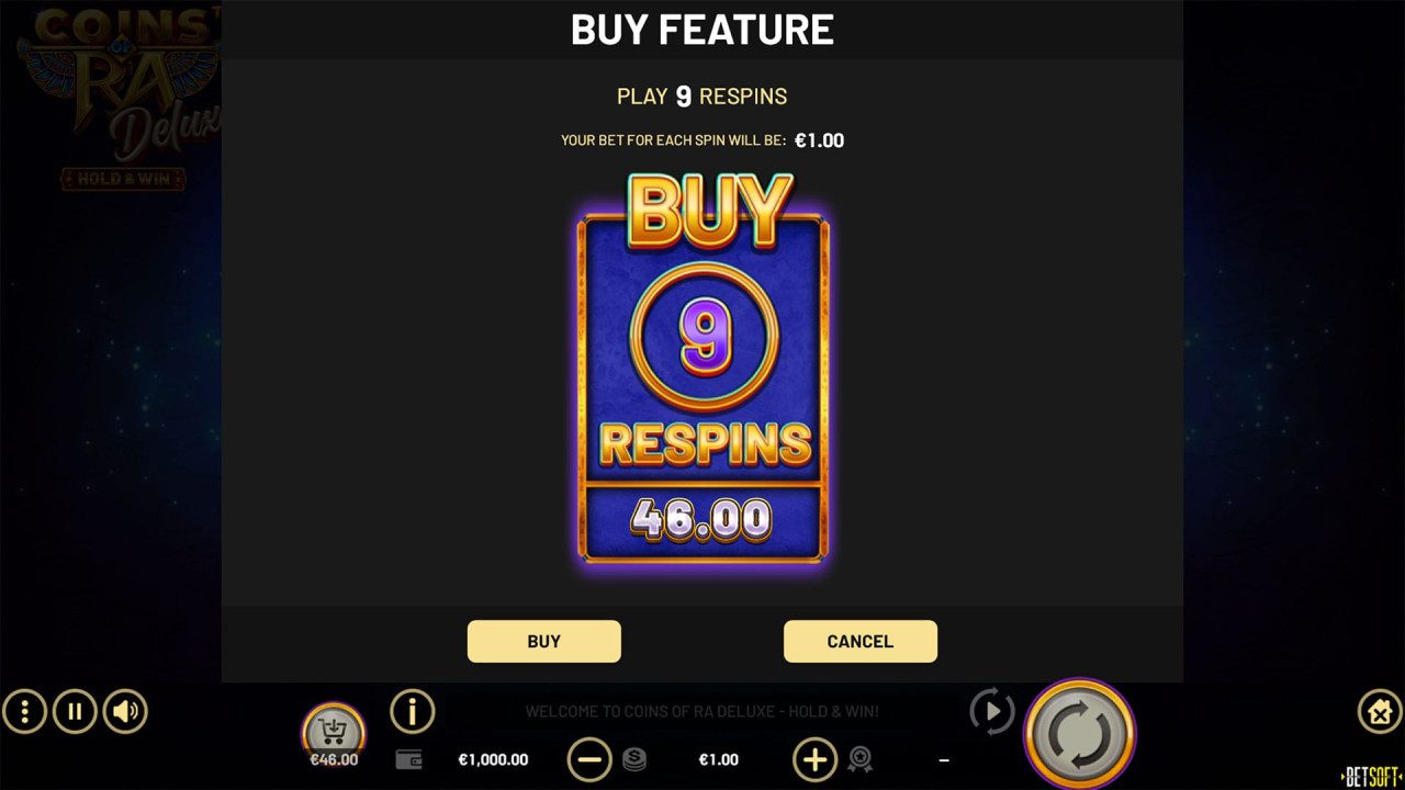 BetSoft Coins of Ra Deluxe Screenshot