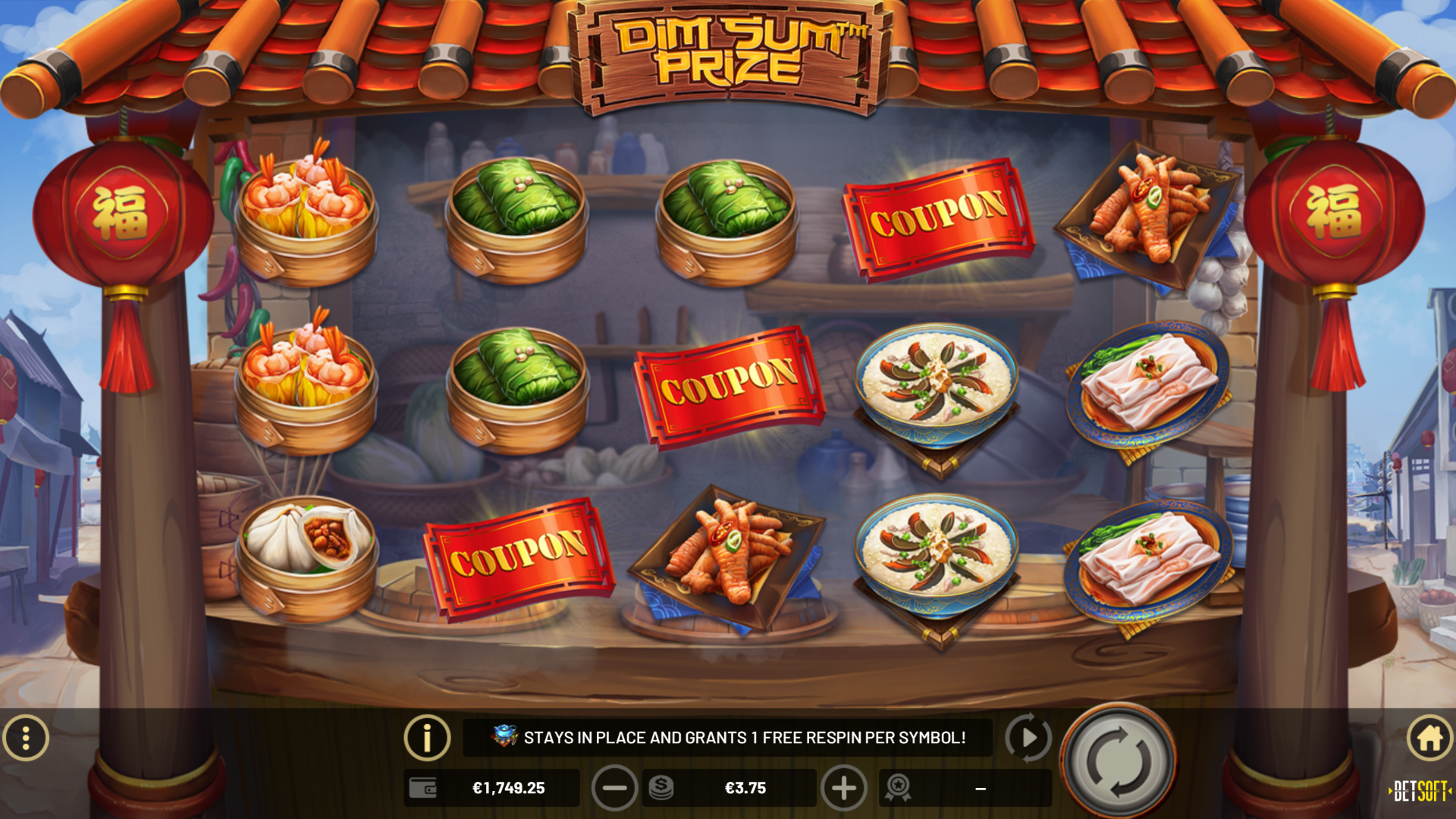 BetSoft Dim Sum Prize Screenshot