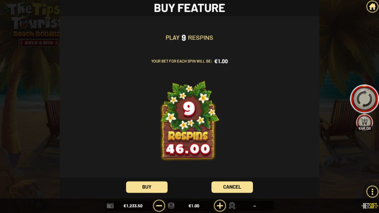 BetSoft The Tipsy Tourist Beach Bonanza Screenshot