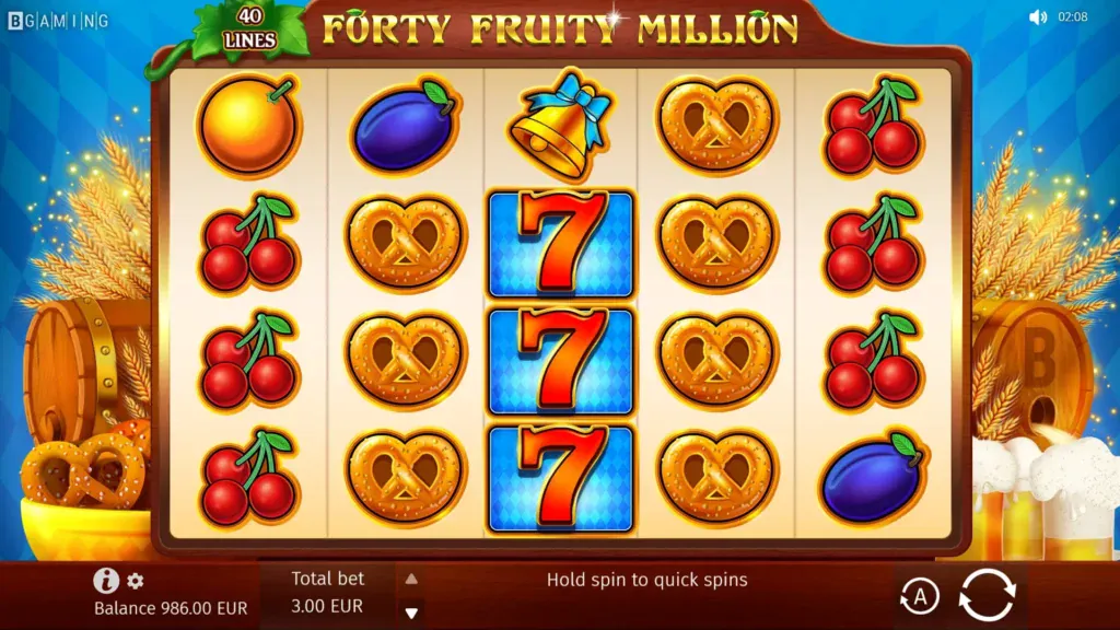 BG Forty Fruity Million Screenshot