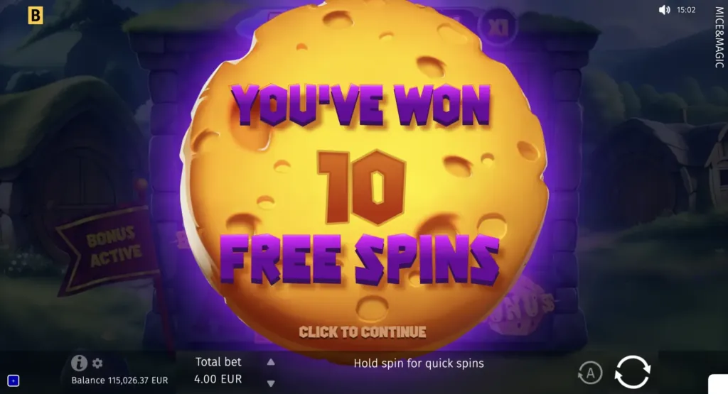 BG Mice & Magic Wonder Spin Screenshot