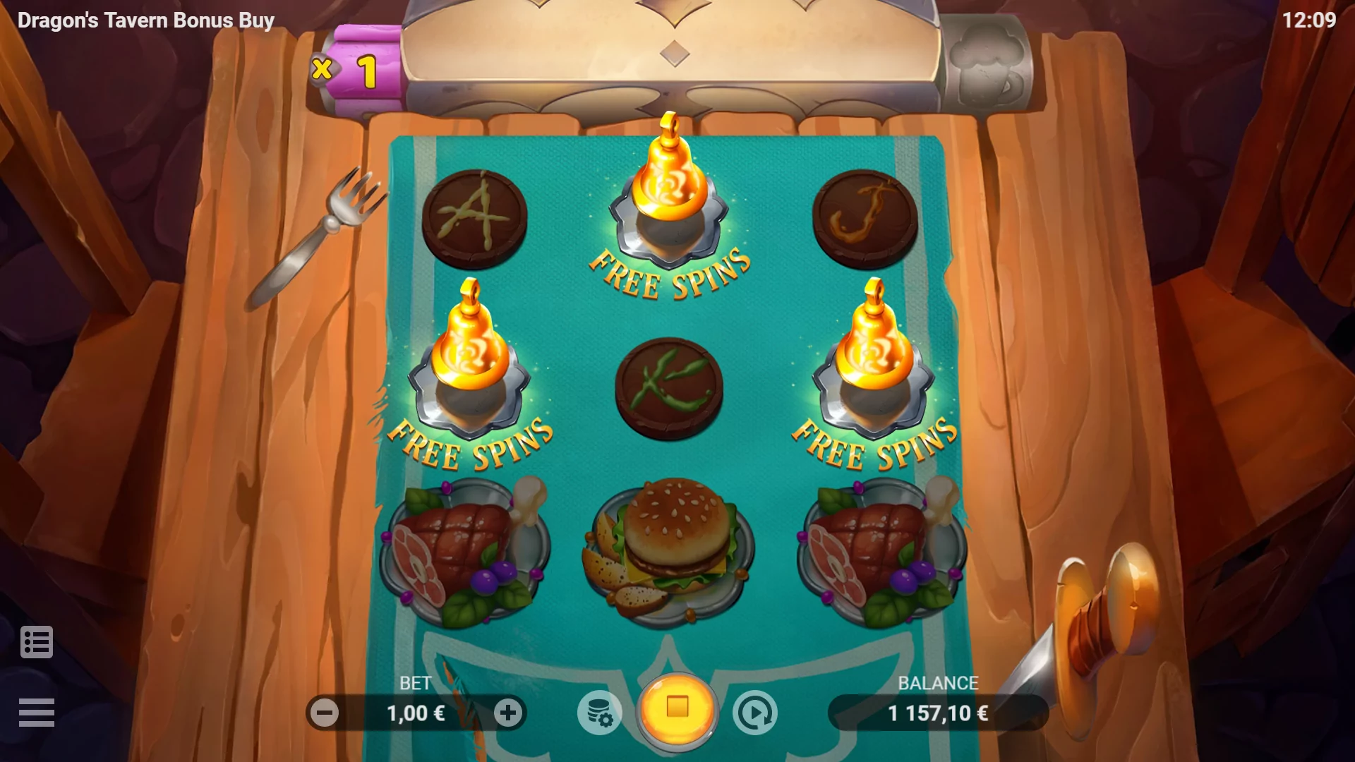 EVO Dragon's Tavern Bonus Buy Screenshot