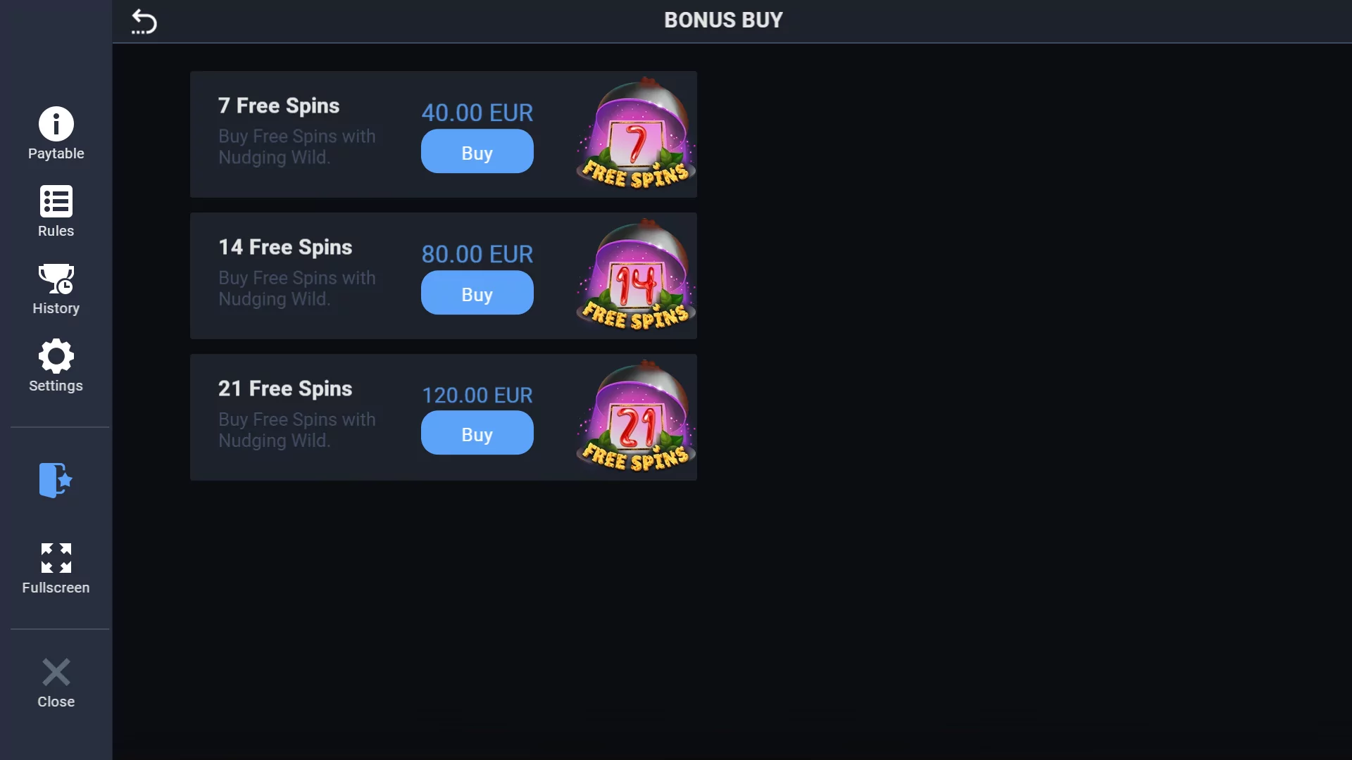 EVO Dragon's Tavern Bonus Buy Screenshot