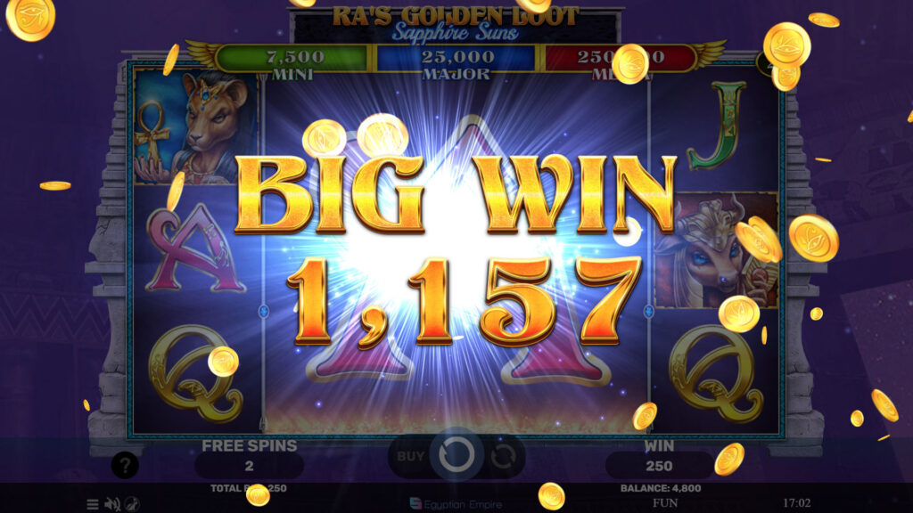 SP Ra's Golden Loot Sapphire Suns Screenshot