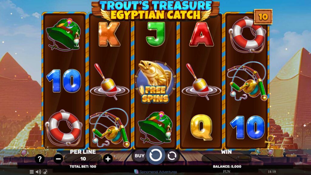 SP Trout's Treasure Egyptian Catch Screenshot